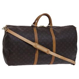 LOUIS VUITTON Monogram Keepall Bandouliere 60 Sac Boston M41412 LV Auth BD227 Monogramme