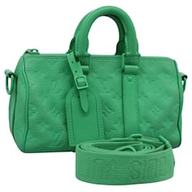 Louis Vuitton-LOUIS VUITTON Empreinte Giant Keepall Bandouliere 25 Bag M20929 LV Auth PP369A-Green