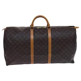 Louis Vuitton-LOUIS VUITTON Monogram Keepall 60 Boston Bag M41422 LV Auth 113320-Monogram