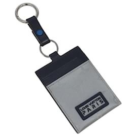 Louis Vuitton-LOUIS VUITTON Monogram Satellite Alpha Pouch Card Case Silver M44178 Auth EC408A-Silvery