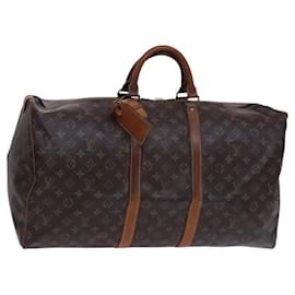 Louis Vuitton-LOUIS VUITTON Monogram Keepall 55 Boston Bag M41424 LV Auth EC256-Monogram