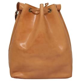 Louis Vuitton-LOUIS VUITTON Nomad leather Petit Noe Shoulder Bag Beige M85003 LV Auth 115809-Beige