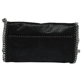 Autre Marque-Stella MacCartney Chain Shoulder Bag Suede Black Auth BA398-Black