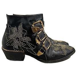 Chloé CHLOE Ankle boots T.EU 36.5 Leather Black