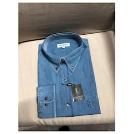 Yves Saint Laurent-Long sleeve shirts-Blue