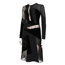 Stella Mc Cartney-Stella McCartney Sheer Lace Panelled Dress-Black