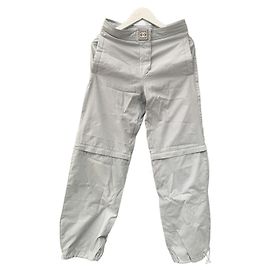 2001 Chanel Convertible Pants / Shorts Wide Leg Grey