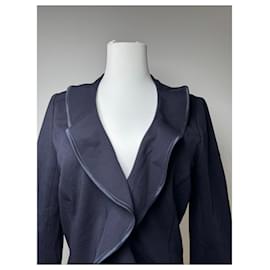 Courreges-COURREGES Trench coats T.International M Wool-Navy blue