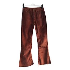Autre Marque-Terracotta brown corduroy flare pants MM6 Maison Margiela-Other