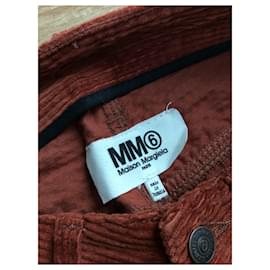 Autre Marque-Terracotta brown corduroy flare pants MM6 Maison Margiela-Other