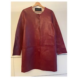 Bordeaux weiche Lederjacke Tara Jarmon Andere