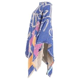 Vivienne Westwood-Poncho Vivienne Westwood Mirror The World en laine multicolore-Multicolore