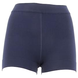 Alaïa-ALAIA Shorts T.International S Viscose-Navy blue