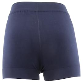Alaïa-ALAIA Shorts T.International S Viscose-Navy blue