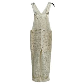 Pantalones NINA RICCI T.FR 36 Algodón Blanco