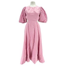 Maje Robe AJE T.US 10 en lin Rose