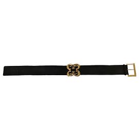Ceinture taille Chanel, collection 1988 Noir Bijouterie dorée