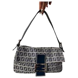 Fendi-Baguette-Bleu,Beige