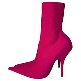 Balenciaga-Balenciaga Knife Boots 110 Pink Size 36-Pink