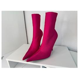 Balenciaga-Balenciaga Knife Boots 110 Pink Size 36-Pink