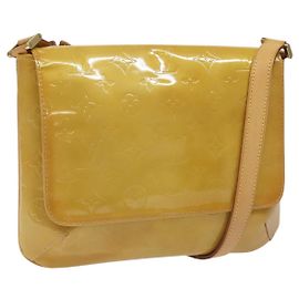 LOUIS VUITTON Sac Thompson Street Monogram Vernis Beige M91301 LV Auth ep7815 Beige