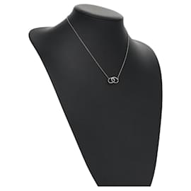 Autre Marque-TIFFANY&Co. Double Loop Necklace Ag925 Silver Auth am7913-Silvery