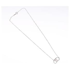 Autre Marque-TIFFANY&Co. Double Loop Necklace Ag925 Silver Auth am7913-Silvery