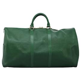 Louis Vuitton-LOUIS VUITTON Epi Keepall 55 Boston Bag Green M42954 LV Auth BD029-Green