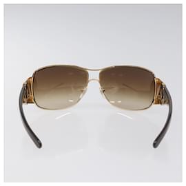 Chanel-CHANEL COCO Mark Sunglasses metal Gold CC Auth yk17706-Golden
