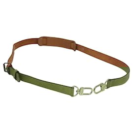 Louis Vuitton-LOUIS VUITTON Adjustable Shoulder Strap Leather 35.4""-42.9"" Beige Auth MY065-Beige