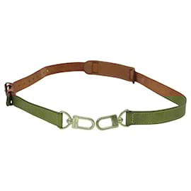 Louis Vuitton-LOUIS VUITTON Adjustable Shoulder Strap Leather 35.4""-42.9"" Beige Auth MY065-Beige