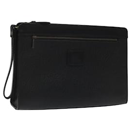 Autre Marque-Burberrys Clutch Bag Leather Black Auth bs23321-Black