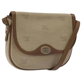 Autre Marque-Burberrys Shoulder Bag Coated Canvas Beige Auth bs23059-Beige