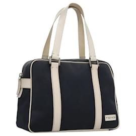 Fendi-FENDI Hand Bag Canvas Navy Auth ti2885-Navy blue