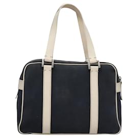 Fendi-FENDI Hand Bag Canvas Navy Auth ti2885-Navy blue