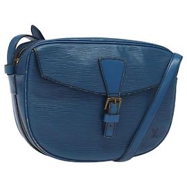 LOUIS VUITTON Borsa a Spalla Epi June Feuille Blu M52155 LV Auth EC084 Blu
