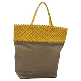 Autre Marque-BOTTEGA VENETA INTRECCIATO Hand Bag Leather Beige Auth PP333-Beige
