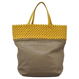 Autre Marque-BOTTEGA VENETA INTRECCIATO Hand Bag Leather Beige Auth PP333-Beige