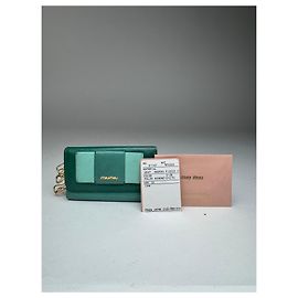 Vintage Miu Miu Leather Key Holder Green Green