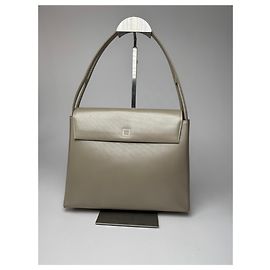 Bolsa de couro envernizado 4G vintage da Givenchy cinza Cinza