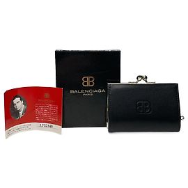 Vintage Balenciaga Leather card Holder Black Black