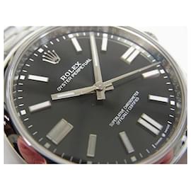 Rolex-ROLEX Oyster PERPETUAL 41 black Ref.124300 Mens-Silvery