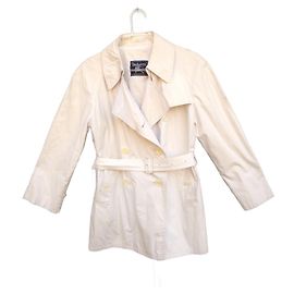 Trench Burberry branco de algodão Branco