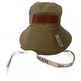 Chapéu bucket Paula's Ibiza da Loewe Branco Bege Castanho claro