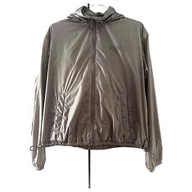 Coupe-vent Fendi Logo Polyamide Beige Gris anthracite Bronze