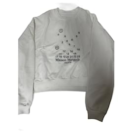 Maison Martin Margiela-Maison Margiela White Sweatshirt-Noir,Blanc cassé
