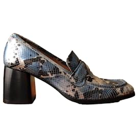 Autre Marque-Colisée Paris heeled loafers-Python print