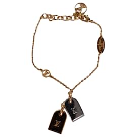 Louis Vuitton-Louis Vuitton LV Nanogram Bracelet in Gold Metal-Golden