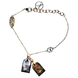 Louis Vuitton-Louis Vuitton Nanogram Two Tone Bracelet in Gold Metal-Golden