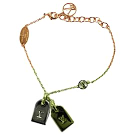Louis Vuitton-Louis Vuitton Nanogram Two Tone Bracelet in Gold Metal-Golden